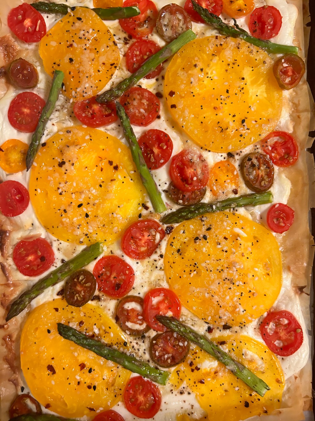 Tomato and Asparagus Phyllo&nbsp;Tart