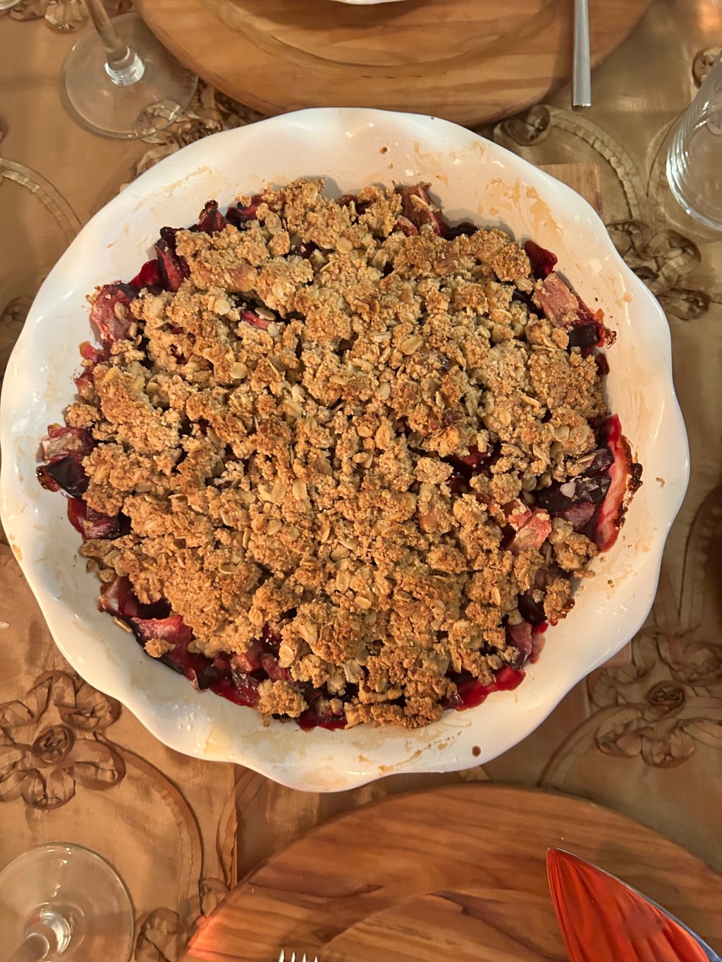 Bourbon Plum Cobbler