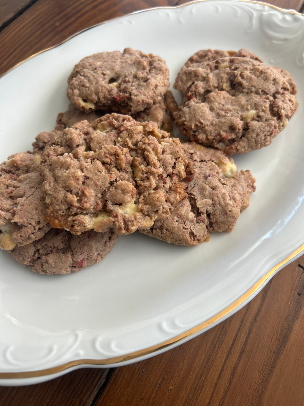 Sourdough  Discard Oatmeal Cookies with White Chocolate &&nbsp;Strawberry