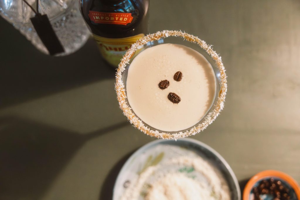 Caramel-Coconut Espresso Martinis